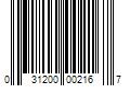 Barcode Image for UPC code 031200002167