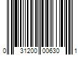 Barcode Image for UPC code 031200006301