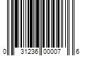 Barcode Image for UPC code 031236000076