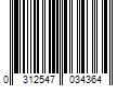 Barcode Image for UPC code 0312547034364