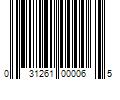 Barcode Image for UPC code 031261000065