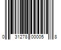 Barcode Image for UPC code 031278000058