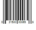 Barcode Image for UPC code 031500000658