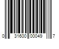 Barcode Image for UPC code 031600000497