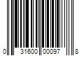 Barcode Image for UPC code 031600000978