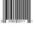 Barcode Image for UPC code 031600001111