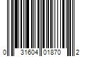 Barcode Image for UPC code 031604018702