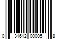 Barcode Image for UPC code 031612000058