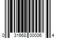 Barcode Image for UPC code 031668000064