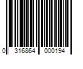 Barcode Image for UPC code 0316864000194. Product Name: Advantice Health AmLactin Daily Nourish Body Lotion  12% Lactic Acid for Dry Skin Relief  Exfoliating  14.1 oz