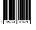 Barcode Image for UPC code 0316864000224