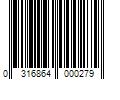 Barcode Image for UPC code 0316864000279