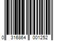 Barcode Image for UPC code 0316864001252