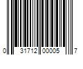 Barcode Image for UPC code 031712000057