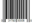 Barcode Image for UPC code 031780000058