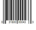 Barcode Image for UPC code 031800000433