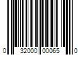 Barcode Image for UPC code 032000000650