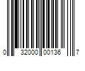 Barcode Image for UPC code 032000001367