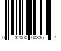 Barcode Image for UPC code 032000003354