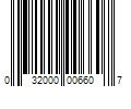 Barcode Image for UPC code 032000006607