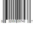 Barcode Image for UPC code 032000007437