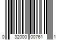 Barcode Image for UPC code 032000007611