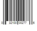 Barcode Image for UPC code 032100002776