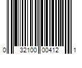 Barcode Image for UPC code 032100004121. Product Name: 