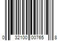 Barcode Image for UPC code 032100007658