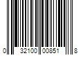 Barcode Image for UPC code 032100008518