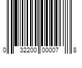 Barcode Image for UPC code 032200000078