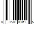 Barcode Image for UPC code 032200000115