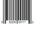 Barcode Image for UPC code 032200001112