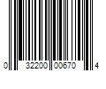 Barcode Image for UPC code 032200006704