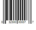 Barcode Image for UPC code 032300000077