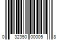 Barcode Image for UPC code 032350000058