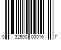 Barcode Image for UPC code 032500000167