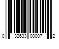 Barcode Image for UPC code 032633000072