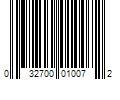 Barcode Image for UPC code 032700010072