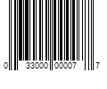 Barcode Image for UPC code 033000000077