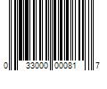 Barcode Image for UPC code 033000000817