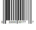 Barcode Image for UPC code 033000001777