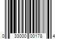 Barcode Image for UPC code 033000001784