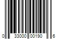 Barcode Image for UPC code 033000001906