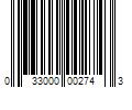 Barcode Image for UPC code 033000002743