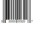 Barcode Image for UPC code 033000003207