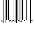 Barcode Image for UPC code 033000004167