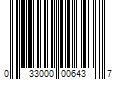 Barcode Image for UPC code 033000006437