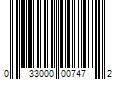 Barcode Image for UPC code 033000007472