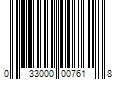 Barcode Image for UPC code 033000007618